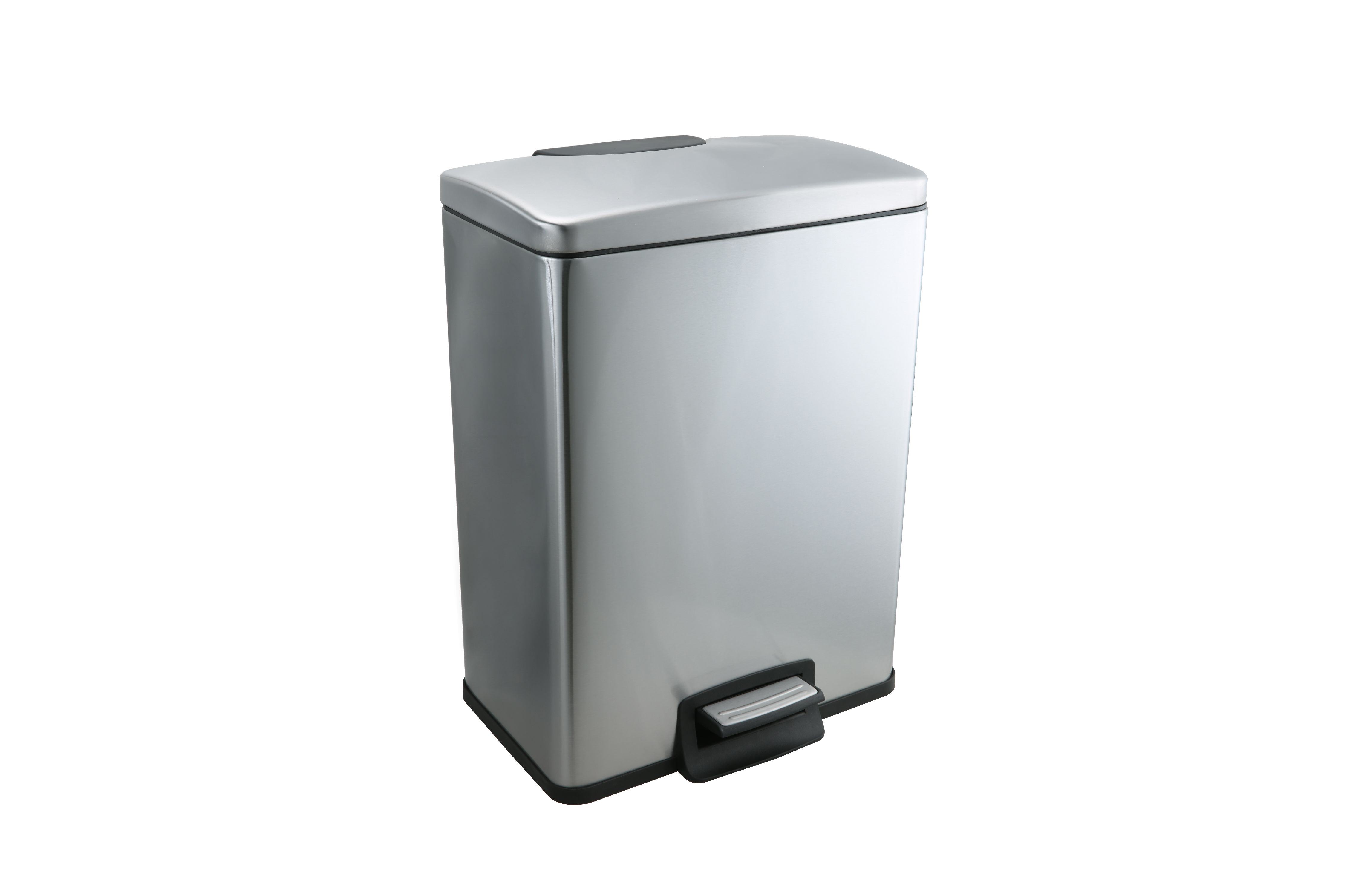 Better Homes & Gardens 10.5Gal /40L Stainless Steel Rectangle Waste Can with Lid - image 1 of 9