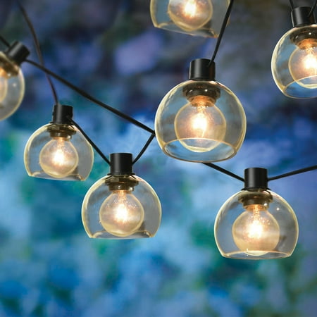 Better Homes & Gardens 10-Count Modern Smoky Hood Outdoor String Lights