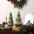 thumbnail image 1 of Better Homes & Gardens 10‘’  Decorative Tabletop Christmas Tree in Mercury Ribbed Green Glass, Small, 1 of 12