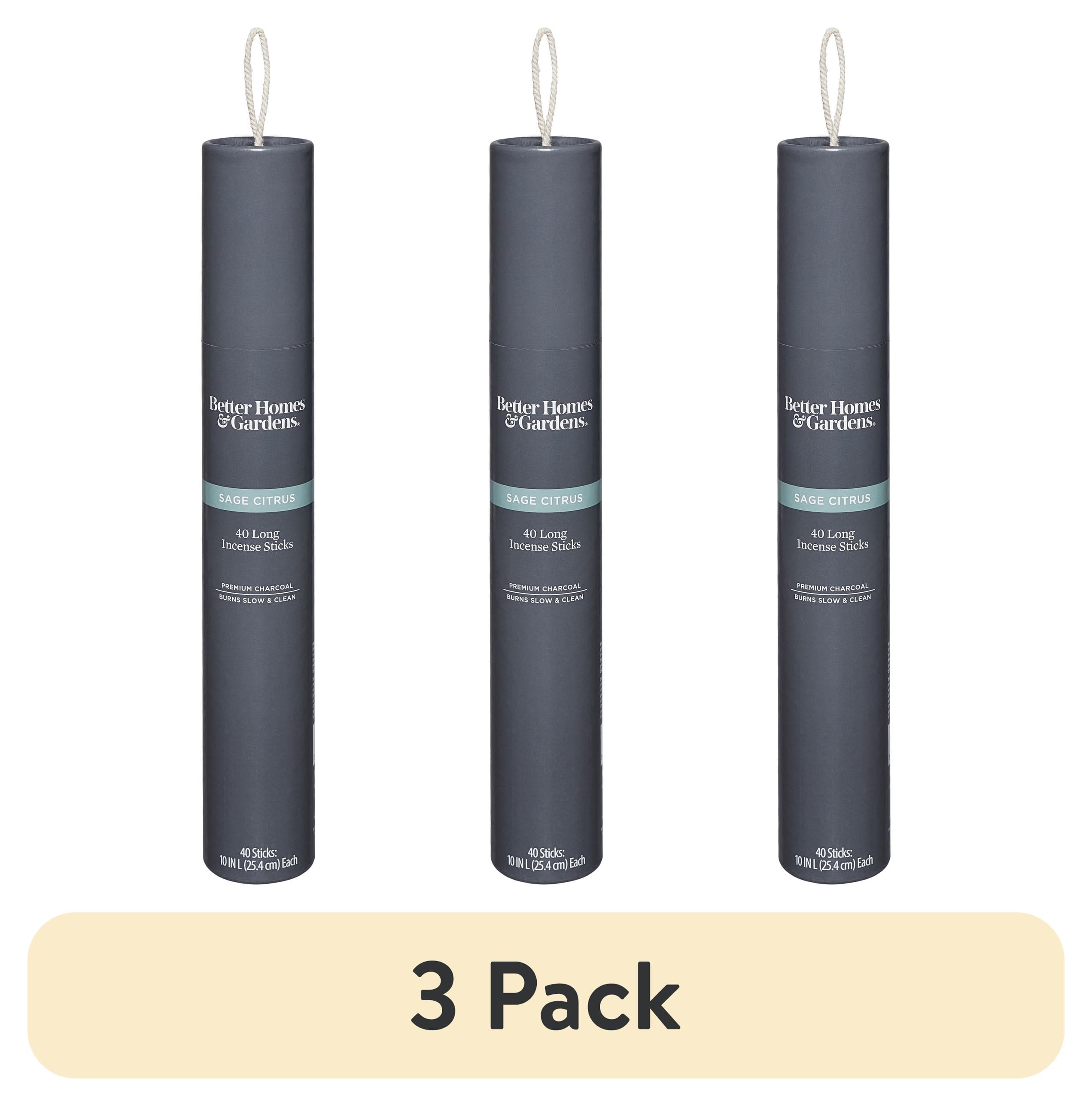 Better Homes & Gardens 10” Premium Charcoal Incense Sticks, Sage Citrus
