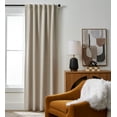 thumbnail image 1 of Better Homes & Gardens 100% Blackout Linen Blend Single Curtain, 50x63, Papyrus Beige, 1 of 7