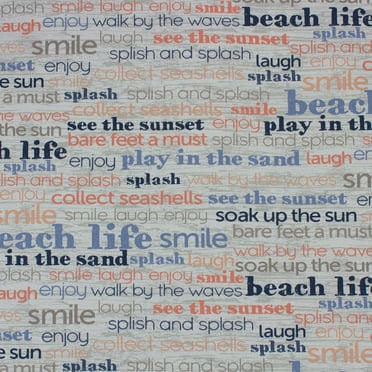 Better Homes & Gardens 100% Cotton Beach Life Multi, 2 Yard Precut Fabric