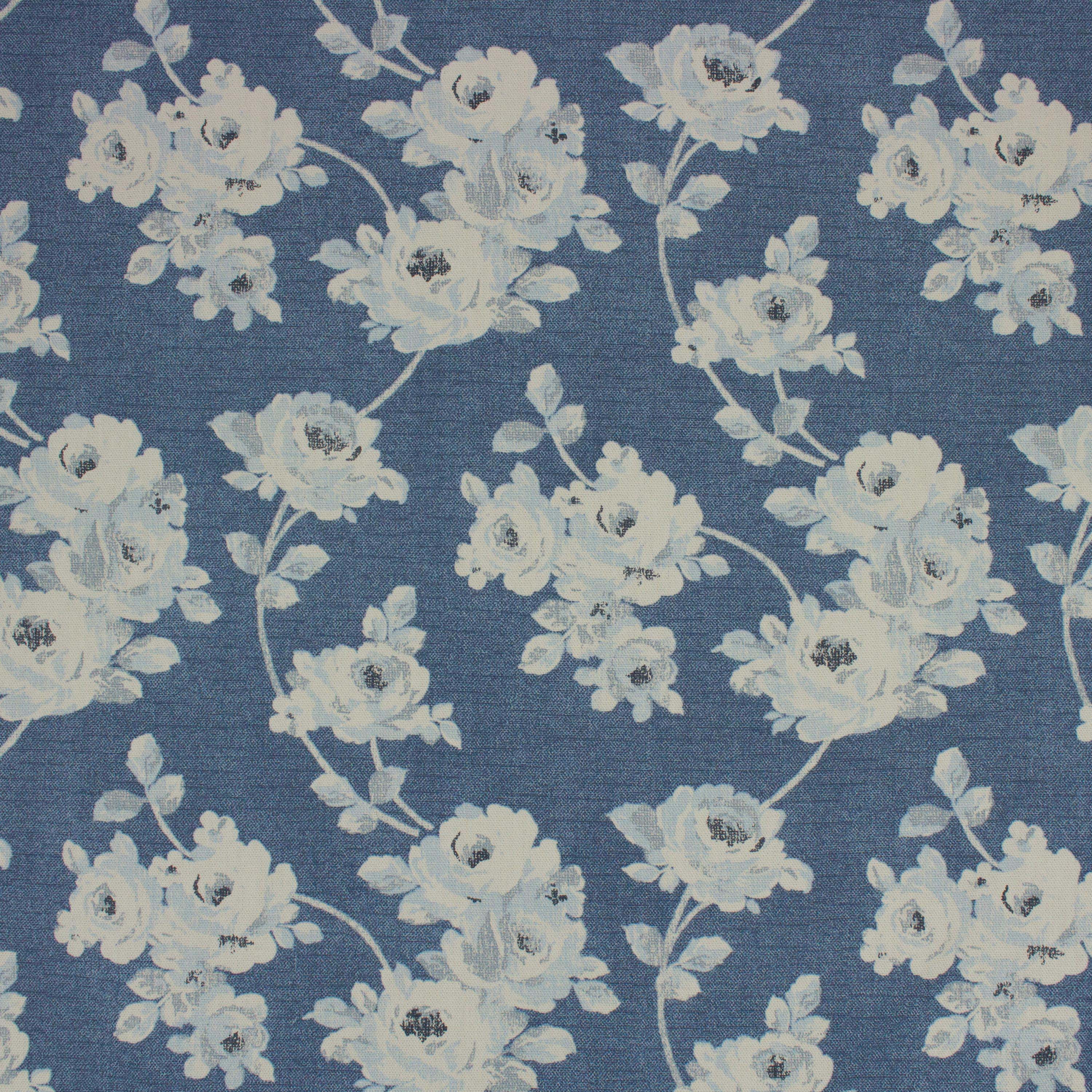Better Homes & Gardens 100% Cotton Floral Blooms Blue, 2 Yard Precut Fabric