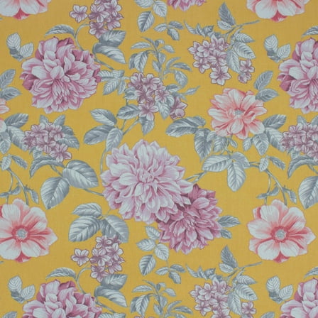 Better Homes & Gardens 100% Cotton Flower Garden Yellow, 2 Yard Precut Fabric