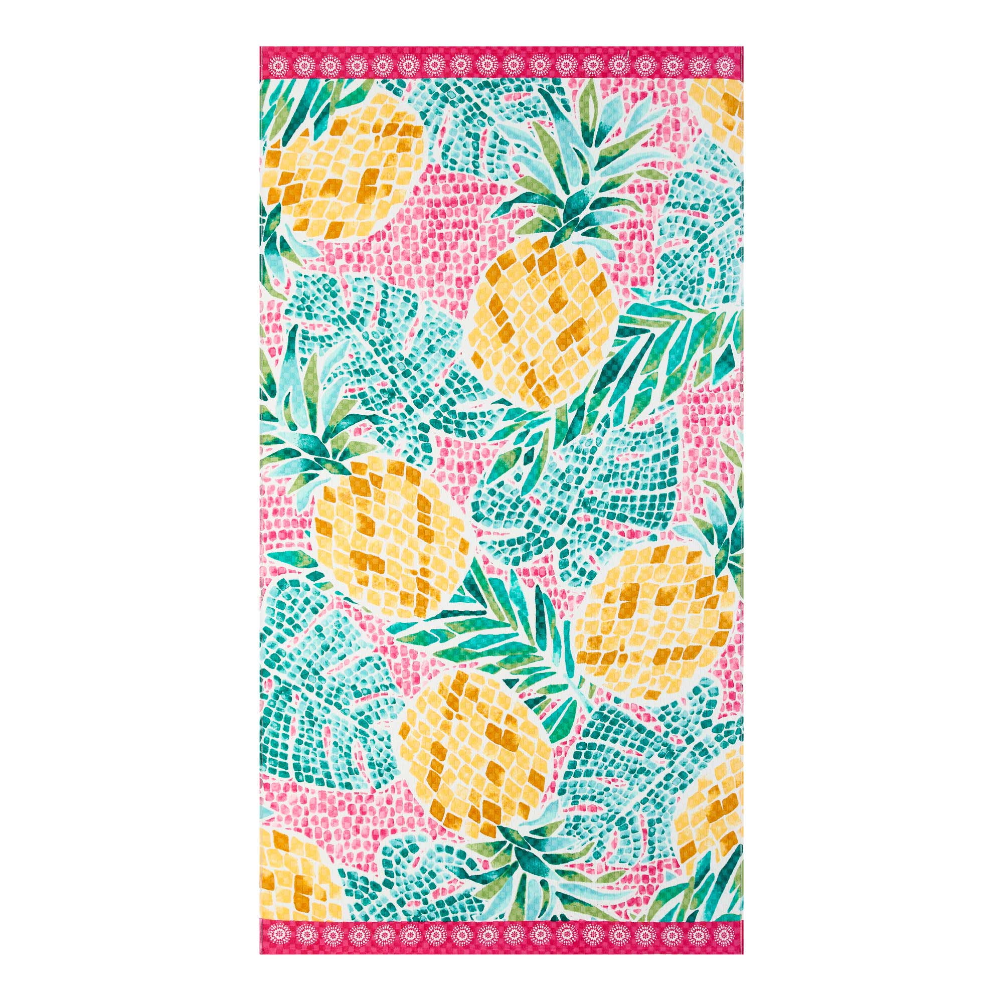 Bath towel, enlarged and thickened, pineapple grid large bath