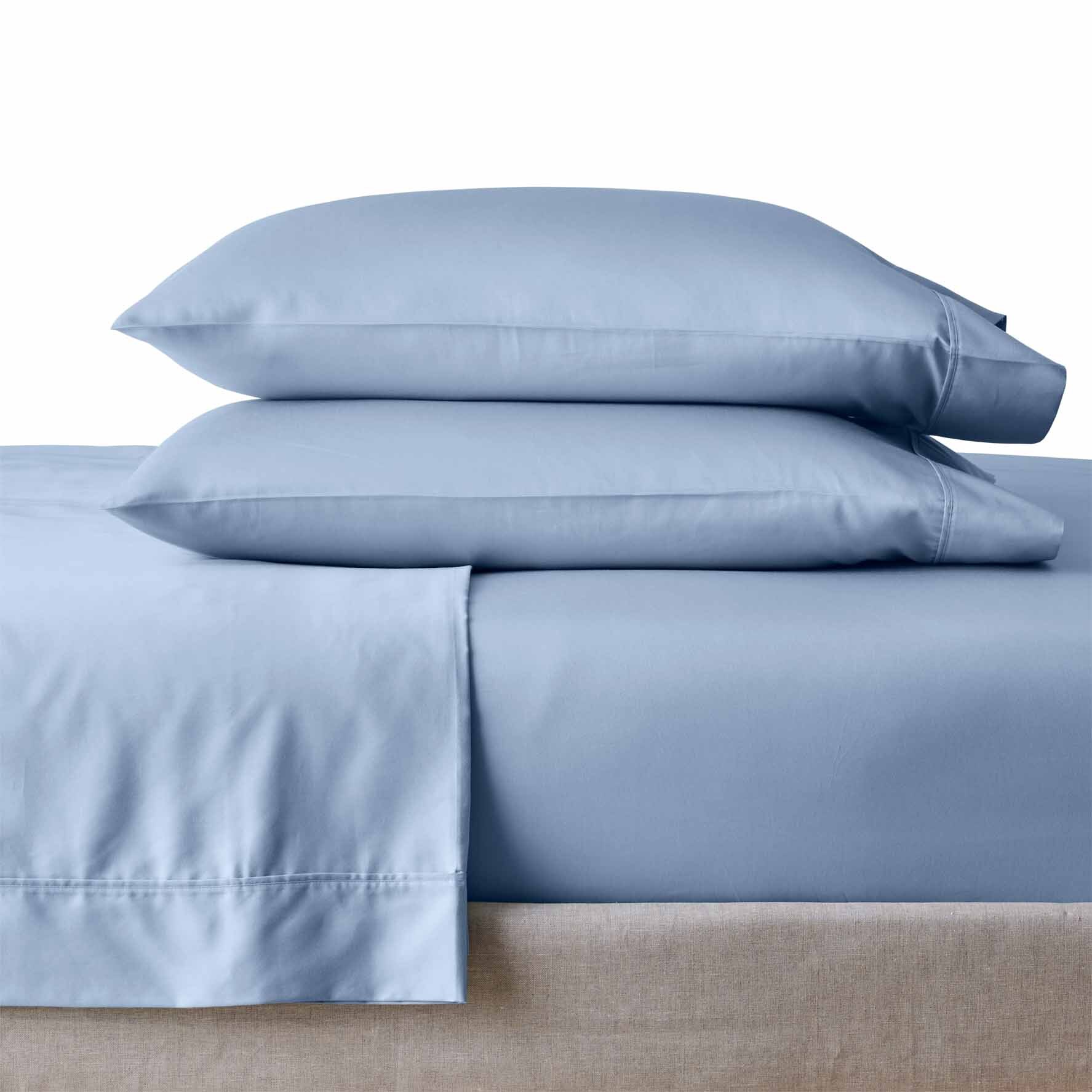 Better Homes & Gardens 100% Cotton Sateen 300 Thread Count Sheet Set, Full, Blue Water - image 1 of 6