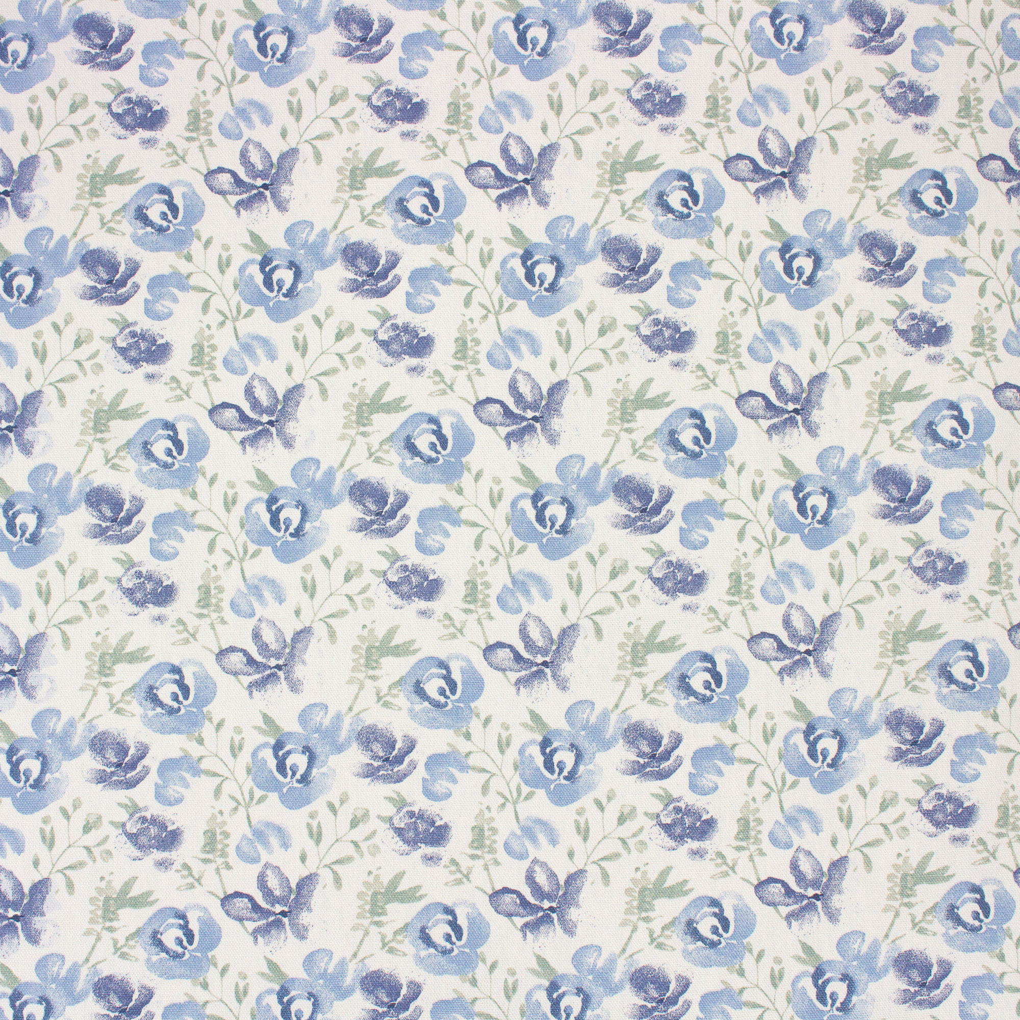 Better Homes & Gardens 100% Cotton Watercolor Floral Blue, 2 Yard Precut Fabric - image 1 of 6