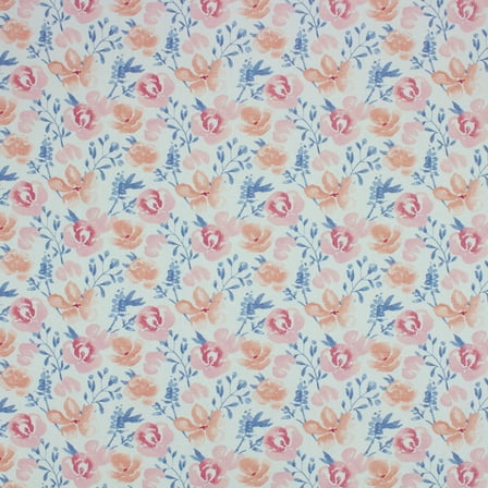 Better Homes & Gardens 100% Cotton Watercolor Floral Multi Pink, 2 Yard Precut Fabric