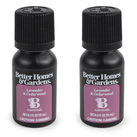 Better Homes & Gardens 100% Pure Essential Oil: Lavender & Cedarwood, 15mL, 2-Pack