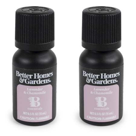 Better Homes & Gardens 100% Pure Essential Oil: Lavender & Chamomile, 15mL, 2-Pack