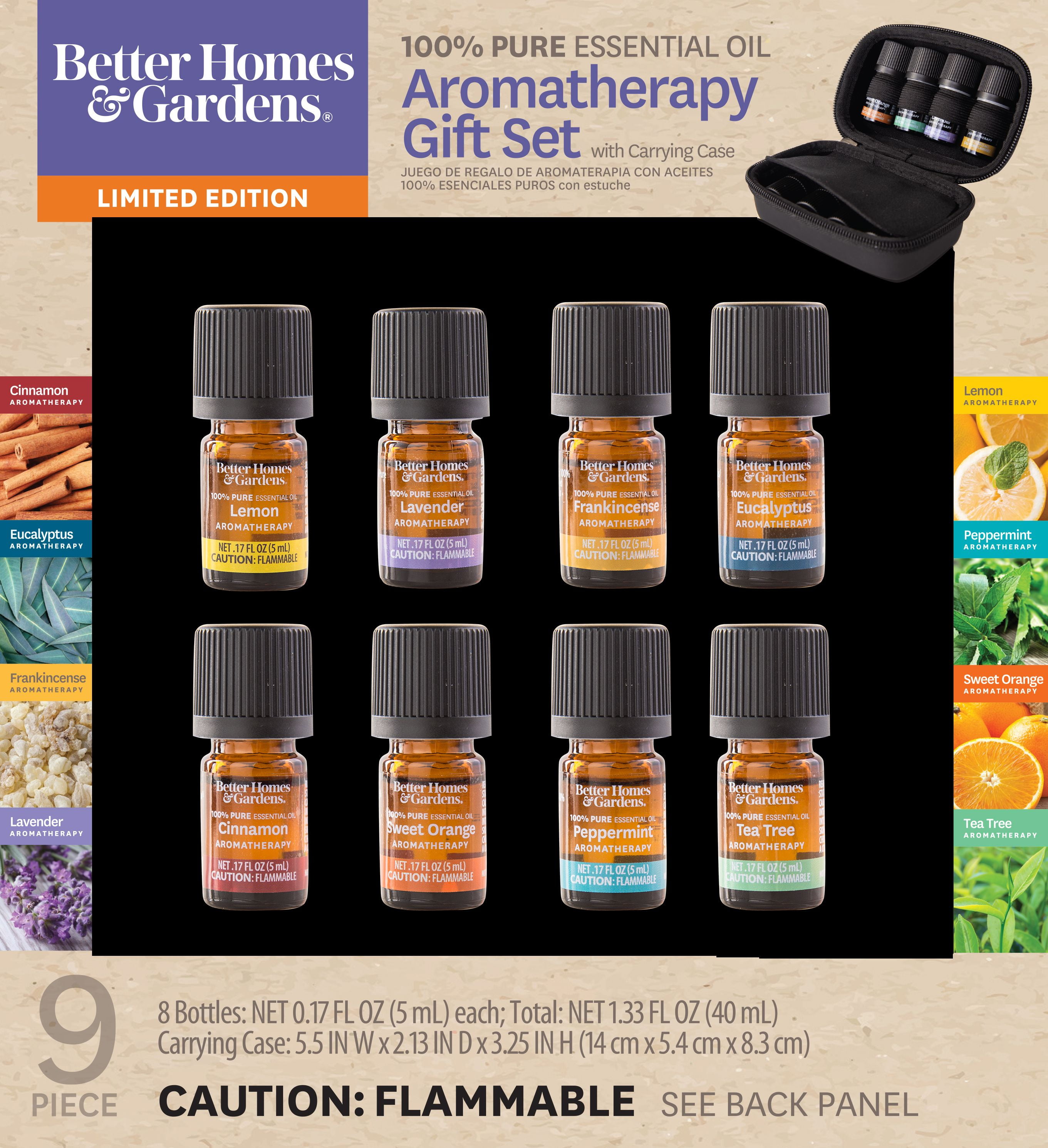 Better Homes & Gardens 100% Pure Essential Oils 9 Pack Travel Set
