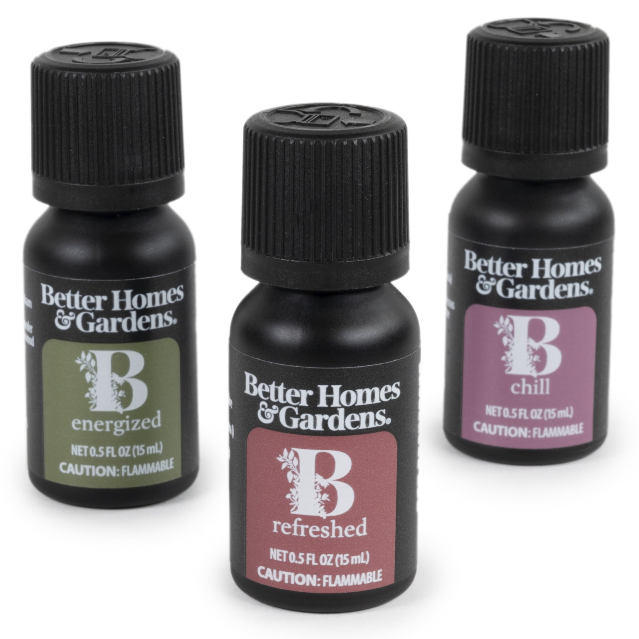 Better Homes & Gardens 100% Pure Essential Oils: Energized, Refreshed, & Chill, 3 x 15ml, Size: 15 ml