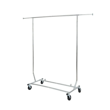 Better Homes & Gardens Heavy Duty Garment Drying Clothes Rack - Adjustable Height, Folding, Rolling, Metal, Silver - Closet Organization