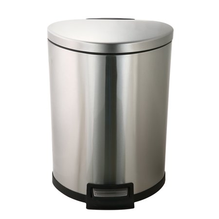 Better Homes & Gardens 11.8 Gallon Stainless Steel Semi Round Kitchen Step Trash Can