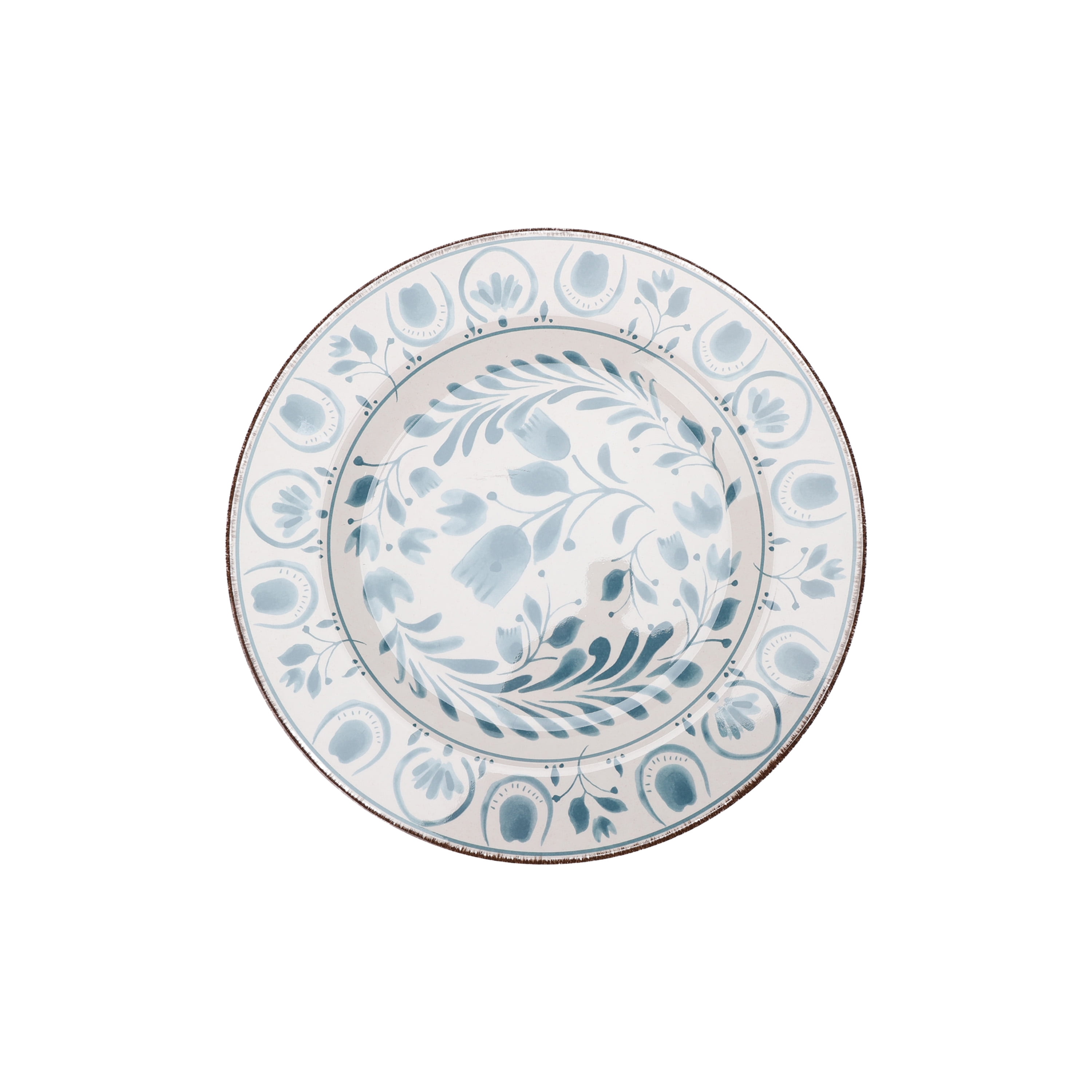 Better Homes & Gardens 11-inch Round Bamboo Melamine Dinner Plate, Blue - Walmart.com