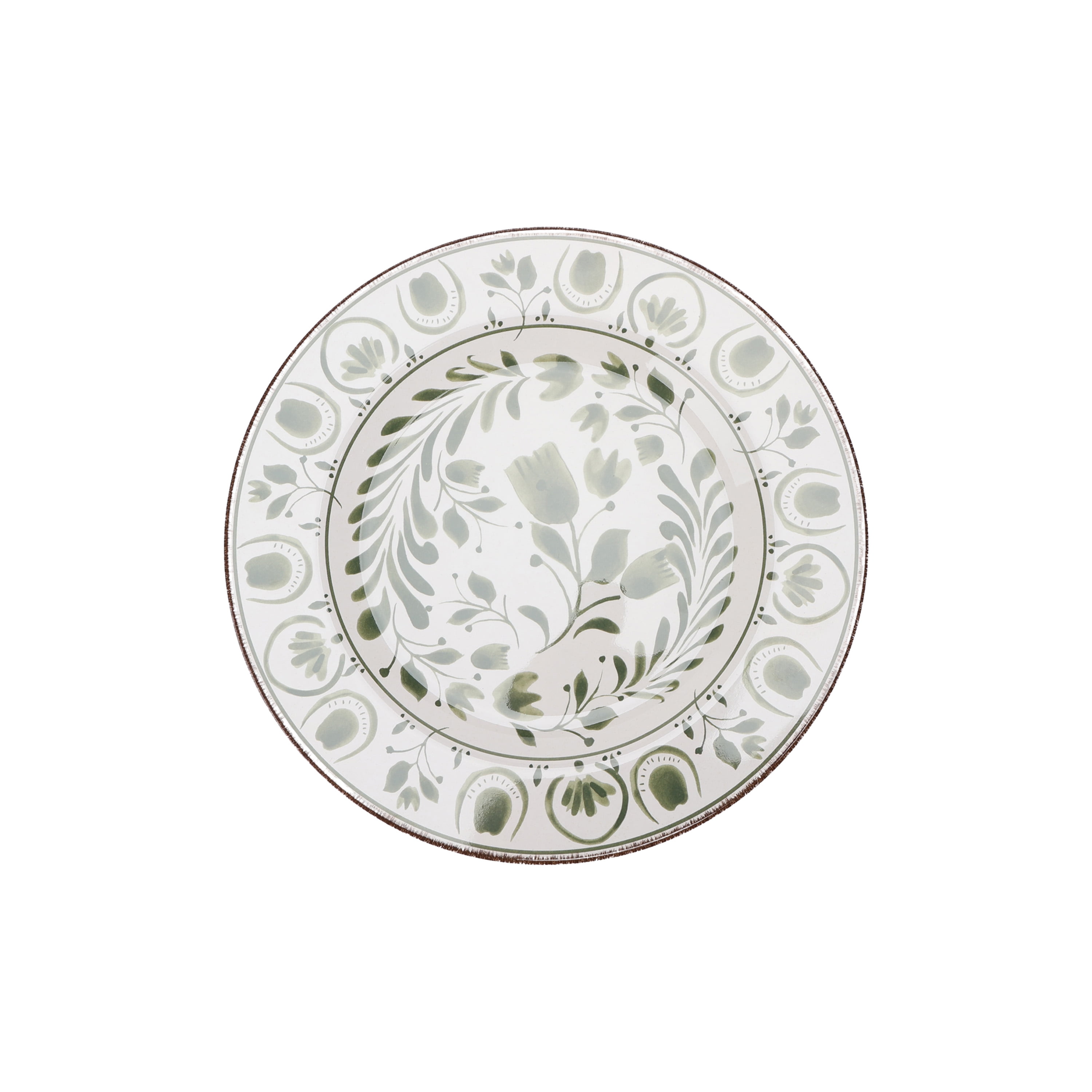 Better Homes & Gardens 11-inch Round Bamboo Melamine Dinner Plate, Green - Walmart.com