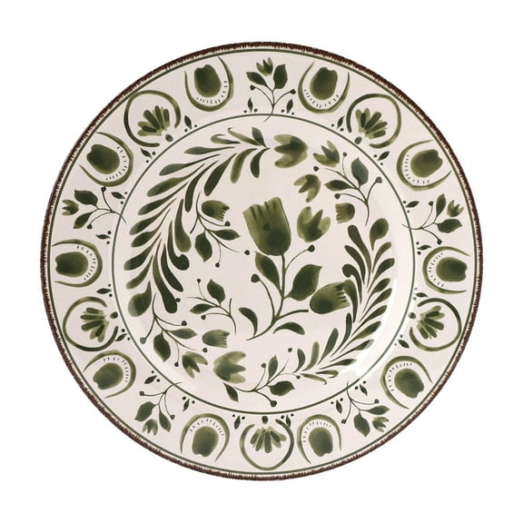Better Homes & Gardens 11-inch Round Bamboo Melamine Dinner Plate, Green