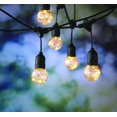 thumbnail image 1 of Better Homes & Gardens 110 Volts Electric 14.8 feet 10 Count G60 Clear Plastic Bulbs Black Wire LED String Lights for Outdoor and Indoor Use, 1 of 10