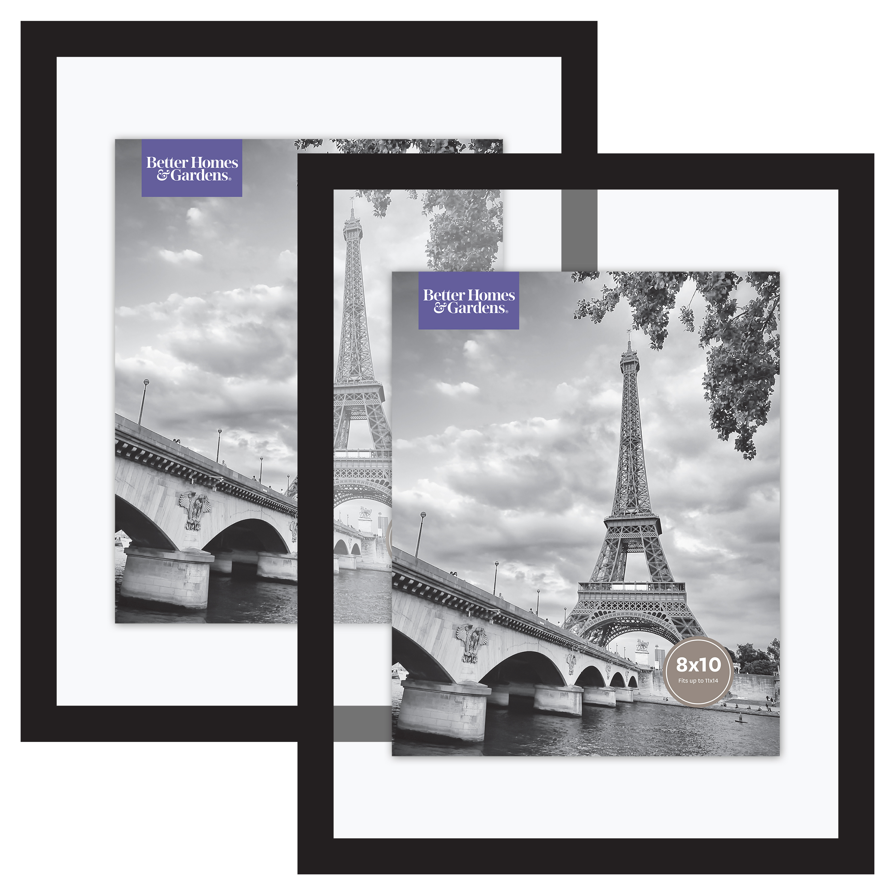 Better Homes & Gardens 11x14 Inch Float Picture Frame, Black, Set of 2 - image 1 of 2