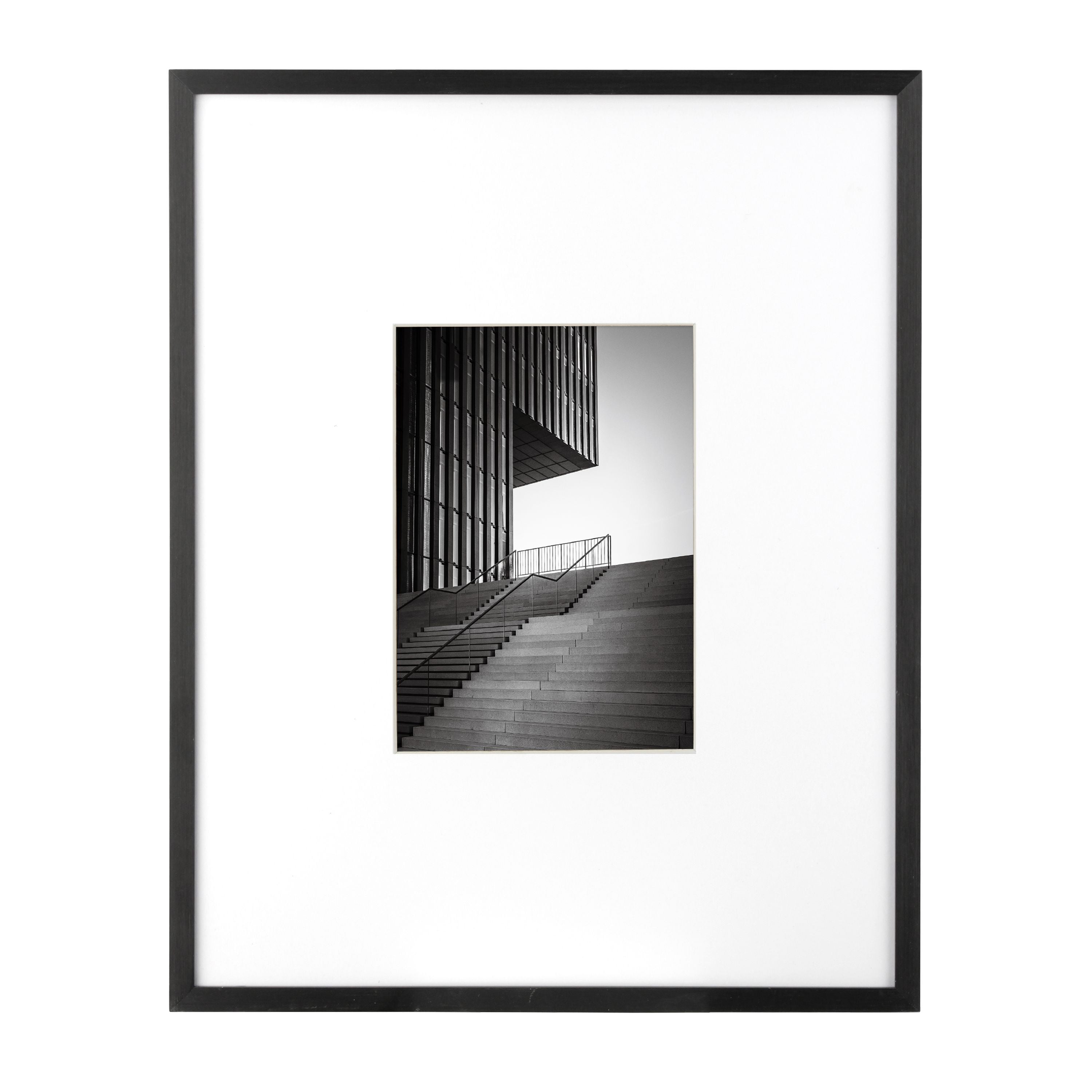 Better Homes & Gardens 11x14 Matted to 5x7 Metal Gallery Wall Picture Frame, Black, Non Glare