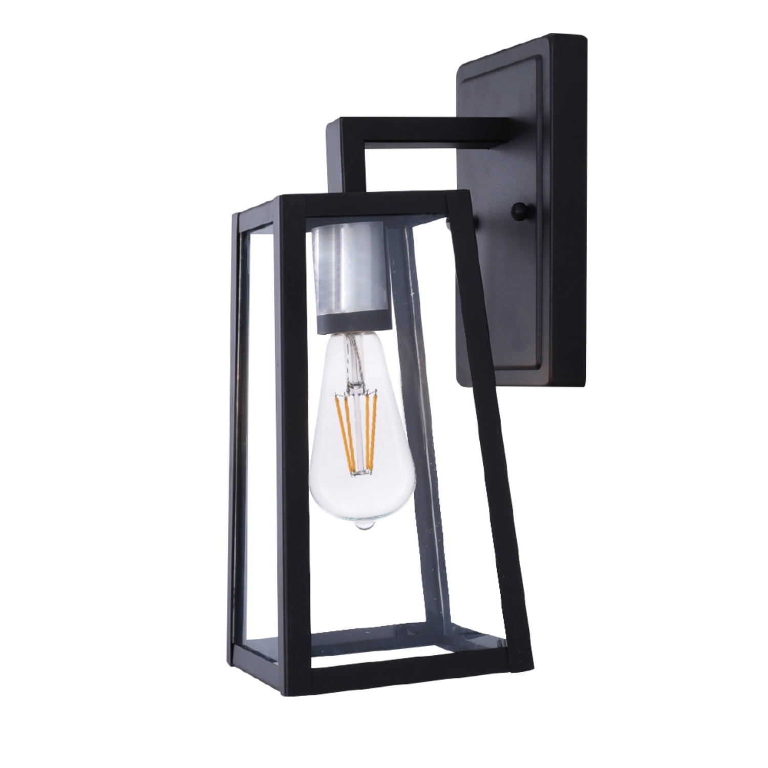 Better Homes & Gardens 12.5"H Bronze Classic Outdoor Wall Light, Glass Shade, ST19 LED Bulb Included
