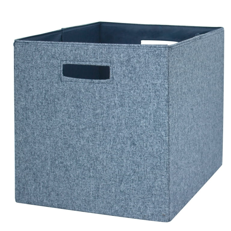 Better Homes & Gardens Collapsible Fabric Cube Storage Bin, Indigo Better Homes & Gardens Collapsible Fabric Cube Storage Bin, Indigo