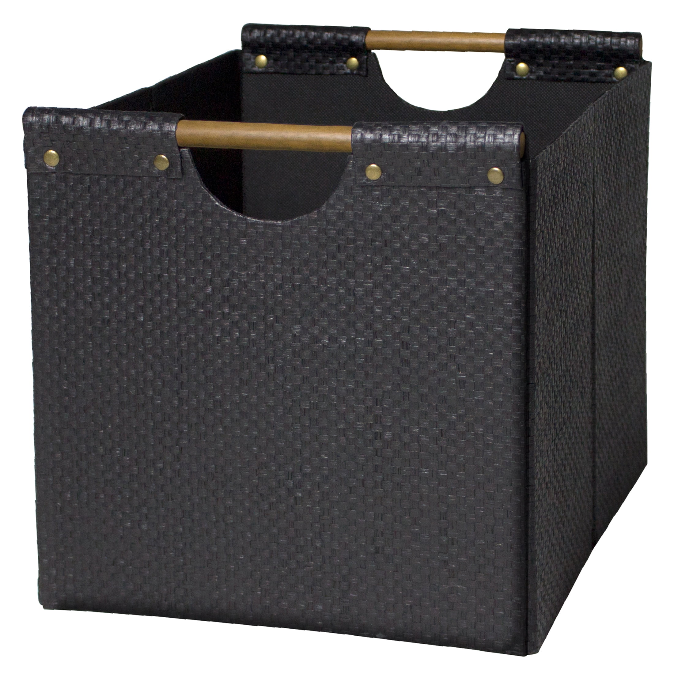 Better Homes & Gardens 12.75" Woven Cube Storage Bin, Black