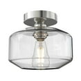 thumbnail image 1 of Better Homes & Gardens 12" Architectural Ceiling Light, Semi-Flushmount Nickel Base Glass Shade, 1 of 9