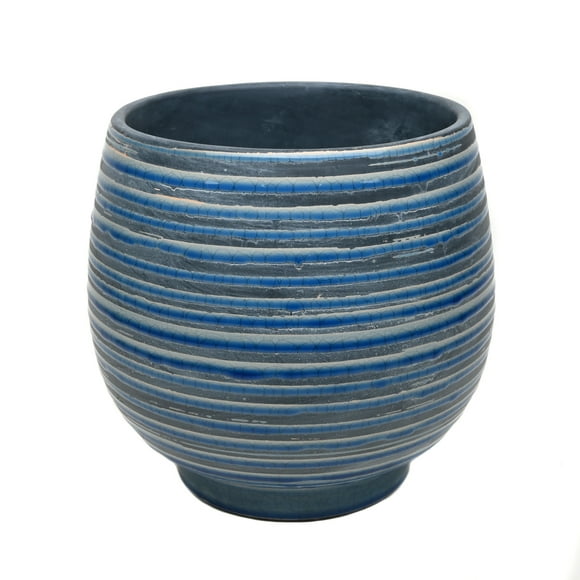 Better Homes & Gardens 12 in Ceramic Lynlee Planter Blue