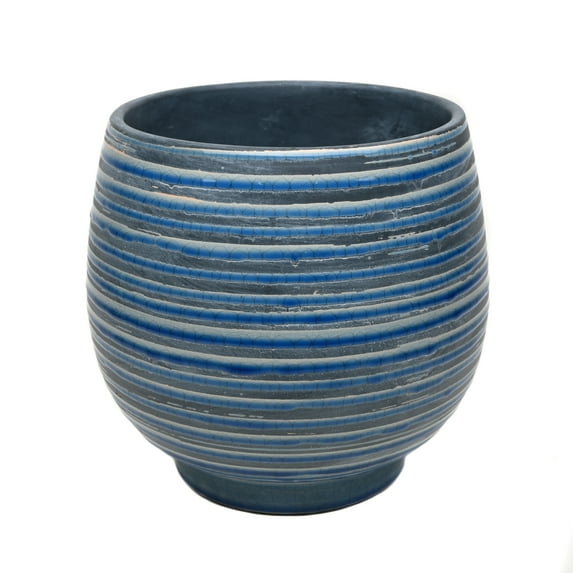 Better Homes & Gardens 12 in Ceramic Lynlee Planter Blue