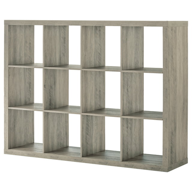 Better Homes & Gardens 12-Cube Storage Organizer, Rustic Gray
