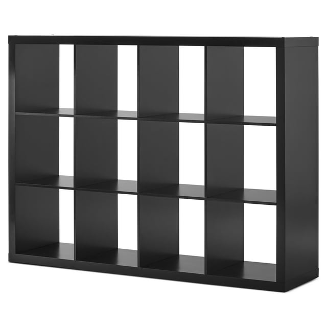 Better Homes & Gardens 12-Cube Storage Organizer, Solid Black