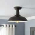 thumbnail image 1 of Better Homes & Gardens 12" Farmhouse Semi-Flushmount Ceiling Light Fixture, All Metal Bulb Included, 1 of 9