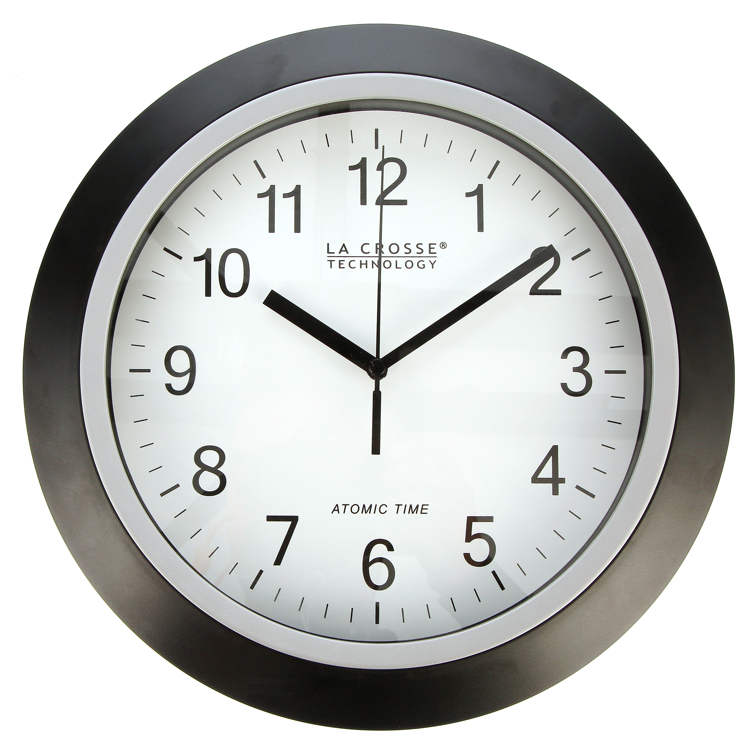Better Homes & Gardens 12 Inch Analog Atomic Black Wall Clock, model W85961 - image 1 of 5