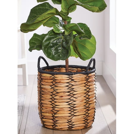 Better Homes & Gardens 12 Inch Claren Woven Water Hyacinth Basket Planter