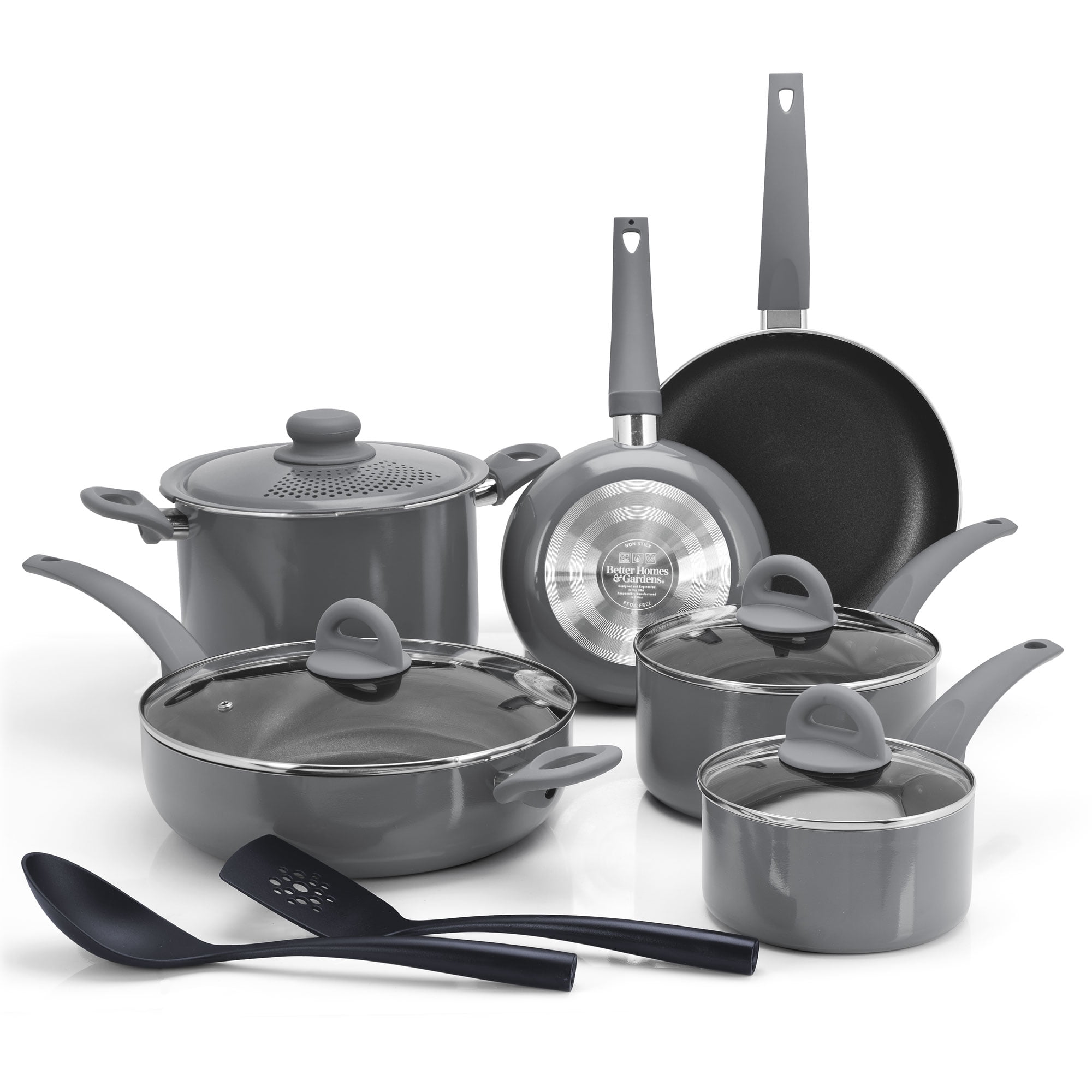 12pc Stainless Steel Cookware Set With Non-stick Coated Fry Pan