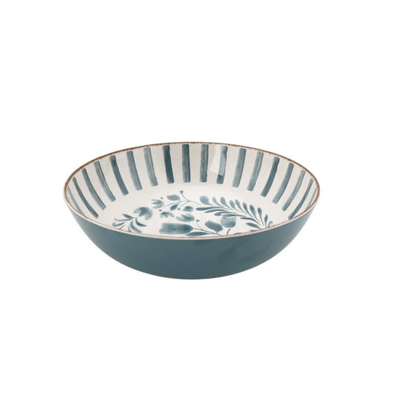 Better Homes & Gardens 12-inch Bamboo Melamine Serve Bowl, Blue