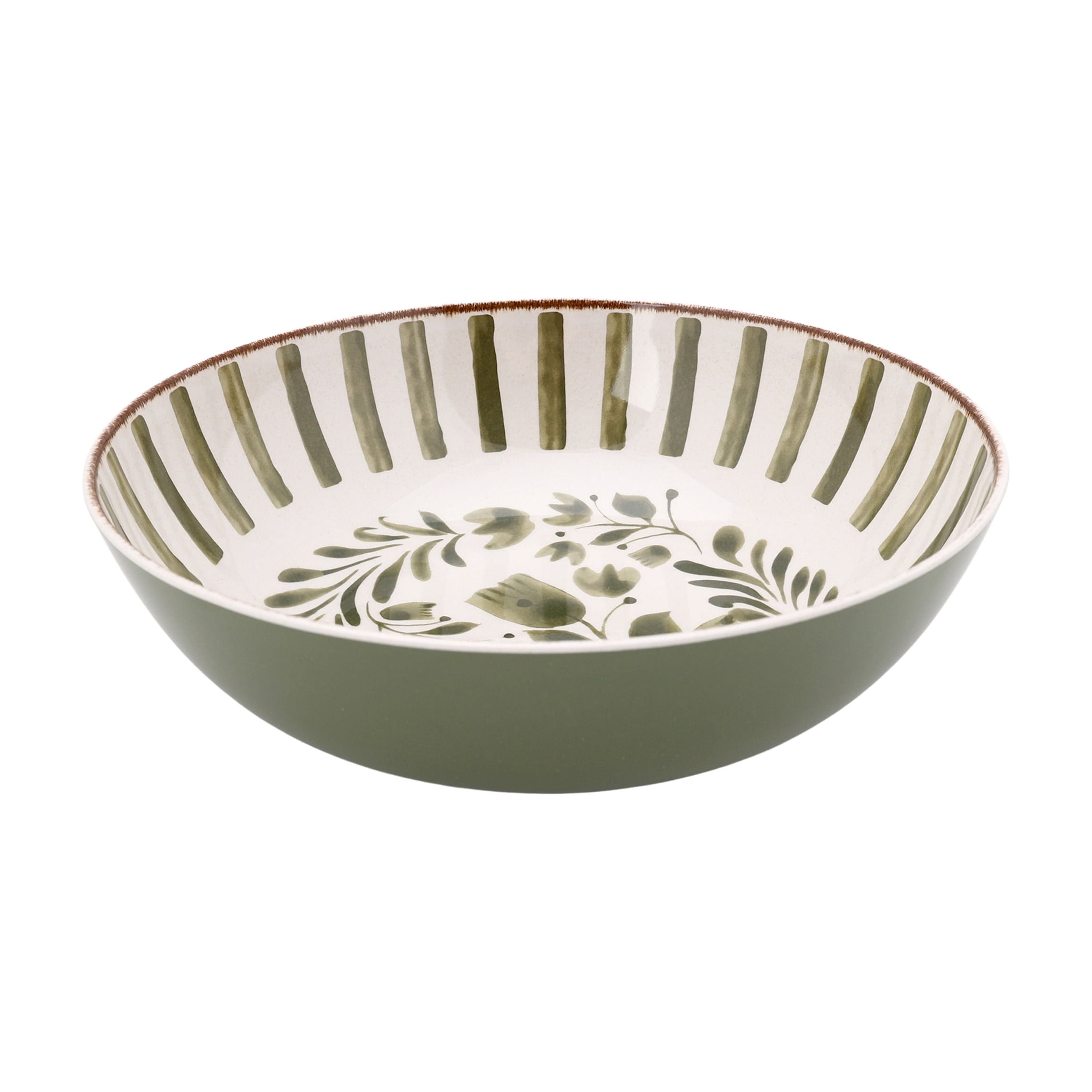 Better Homes & Gardens 12-inch Bamboo Melamine Serve Bowl, Green