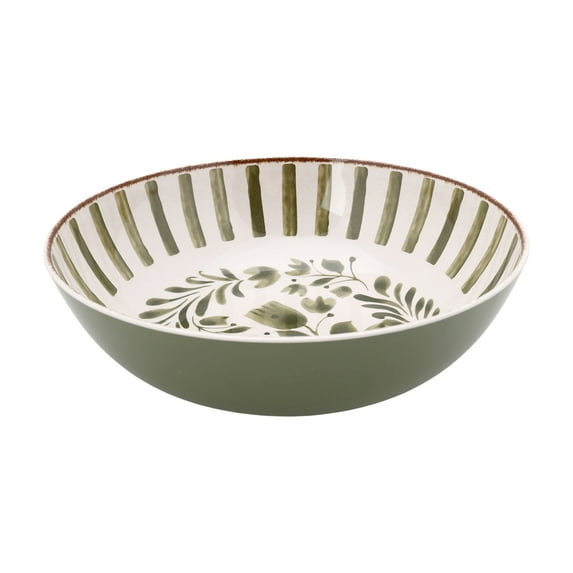 Better Homes & Gardens 12-inch Bamboo Melamine Serve Bowl, Green
