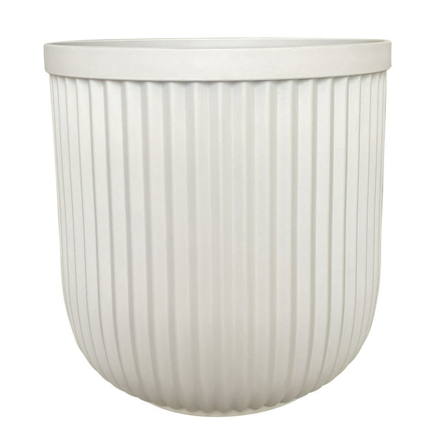 Better Homes & Gardens 12" x 12" x 12" Ellan White Resin Planter
