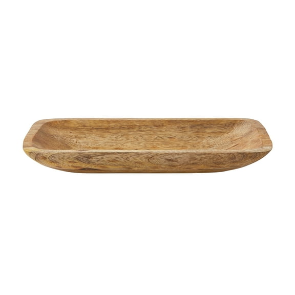 Better Homes & Gardens 12" x 6" Hand Carved Wood Tray