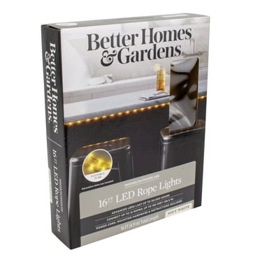 Better Homes & Gardens 16' 7.2 Watt Plug-in Soft White LED Rope Light (1 Pack)