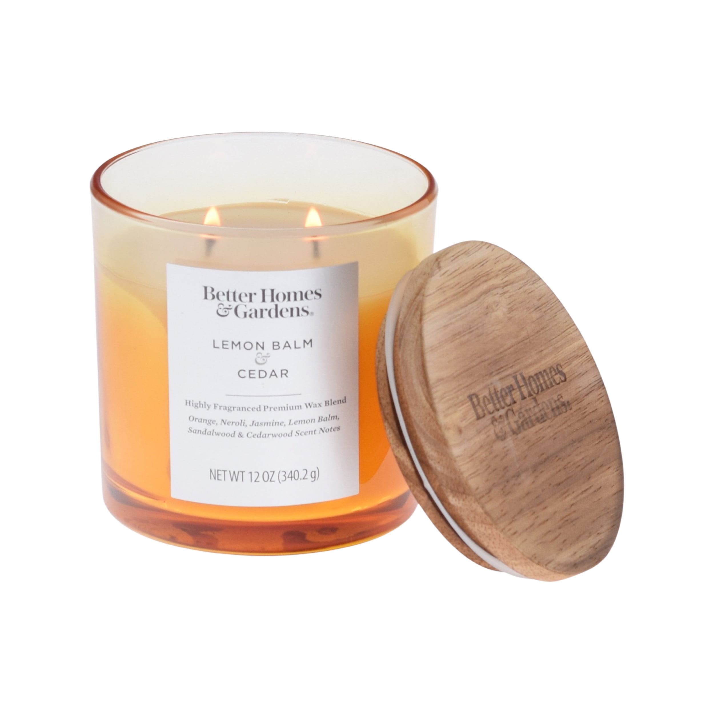 Lemon Balm and Cedar Yellow Ombre Jar Candle