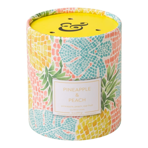 Better Homes & Gardens 12oz Pineapple & Peach Scented 2-Wick Boxed Jar Candle