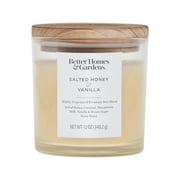 Better Homes & Gardens 12oz Salted Honey & Vanilla Scented 2-Wick Ombre Jar Candle