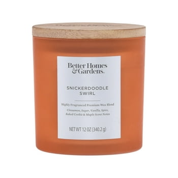 Better Homes & Gardens 12oz Snickerdoodle Swirl Scented 2-Wick Frosted Jar Candle