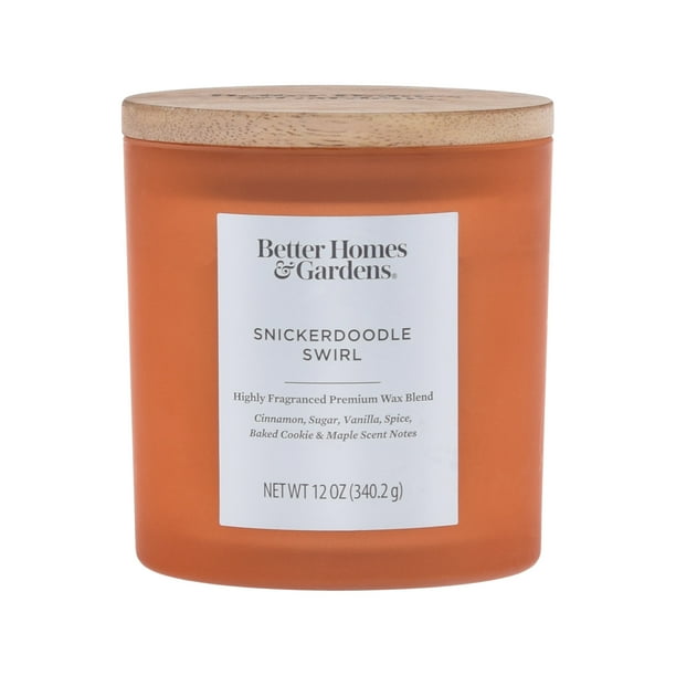 Better Homes & Gardens 12oz Snickerdoodle Swirl Scented 2Wick Frosted