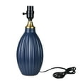 thumbnail interactive-video image 1 of Better Homes & Gardens 13.5" Ribbed Ceramic Lamp Base, Blue, 1 of 6
