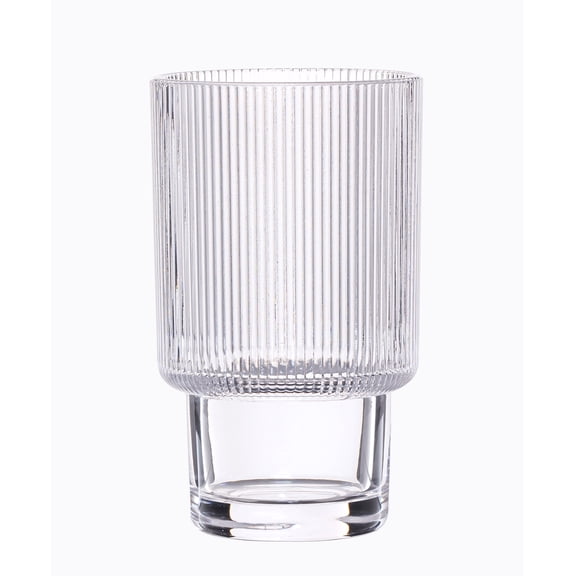 Better Homes & Gardens 13.5 oz Ribbed Stacking Highball Glass, Clear