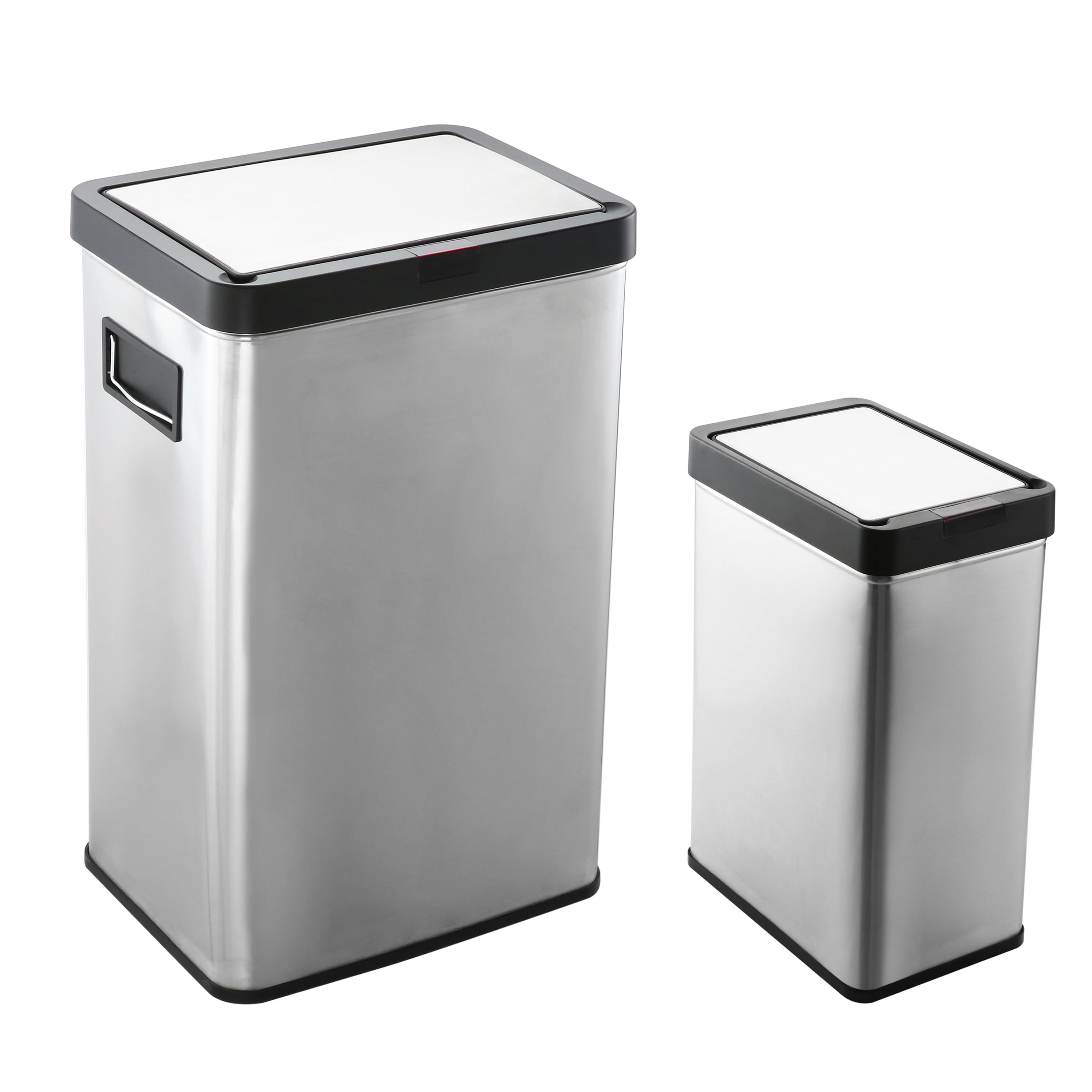 Better Homes & Gardens 3.9 Gallon Trash Stainless Steel Kitchen Trash Can  with Lid
